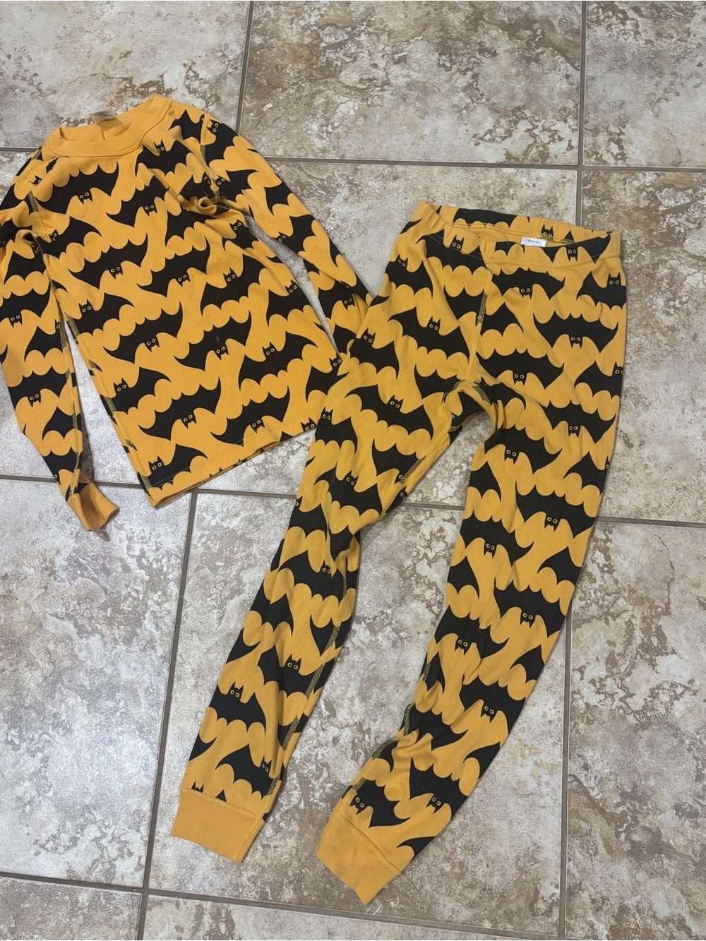 Hanna Andersson Size 10 Halloween Bat Print Organic Cotton Pajamas Set